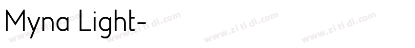 Myna Light字体转换